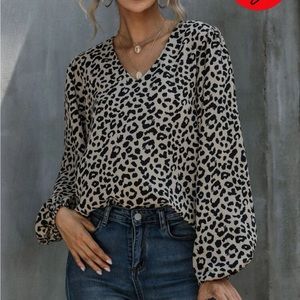 SHEIN Leopard Blouse